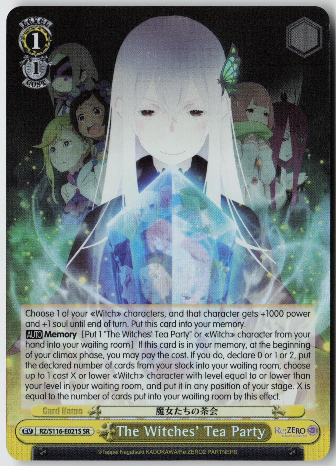 The Witches' Tea Party (SR) RZ/S116-E021S Re:ZERO Vol.3 NM